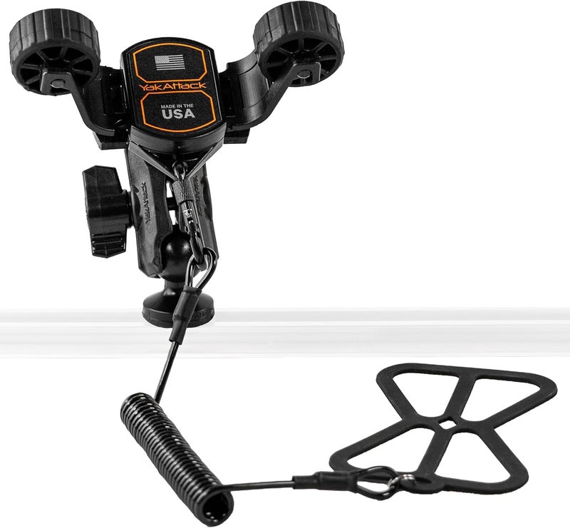 YakAttack RotoGrip Phone Holder with 1" Screwball Track Mount | Adjustable Cell Phone Mount for Kayaks | Fits GearTrac & Track Systems | Secure Kayak Phone Holder for Fishing – Made in USA - Image 2